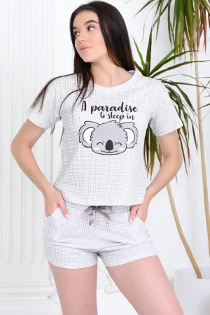 Пижама женская №30509 кулирка карде (последний размер) серый 48