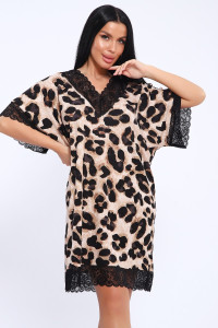 Сорочка женская "Кимано" вискоза (последний размер) леопард 48,52