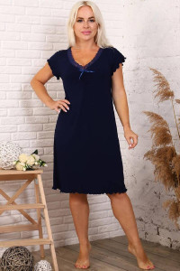 Сорочка женская №25755 вискоза (последний размер) темно-синий 50