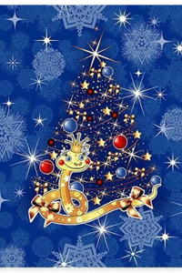 Полотенце кухонное "NewYear" рогожка "Волшебница" (последний размер) 45х60