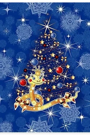 Полотенце кухонное "NewYear" рогожка "Волшебница" (последний размер) 45х60