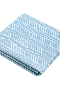 Полотенце кухонное "Радушная хозяйка" рогожка "Ёлочка" голубой (последний размер) 35х60