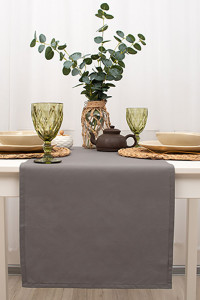 Дорожка декоративная "Цвет эмоций" саржа "Графит" (последний размер) 40х145