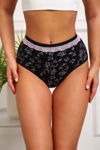 Трусы женские №64884 кулирка с лайкрой (р-ры: 46-50) черный