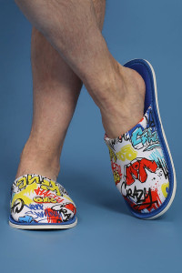 Тапки мужские "ММ" хлопок стрейч (р-ры: 40-47) Хип-хоп