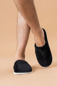 Тапки мужские "МВТ" велсофт (р-ры: 42-47) черный