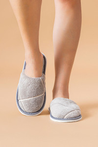 Тапки мужские "МВТ" велсофт (р-ры: 42-47) квадрат-серый