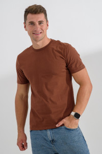 Футболка унисекс №8471/3 кулирка (р-ры: 42-72) коричневый