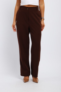 Брюки женские №31986 костюмная ткань (р-ры: 46-56) коричневый