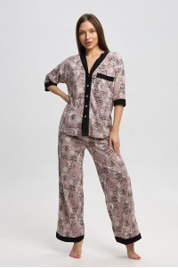 Пижама женская П3177 кулирка (р-ры: 48-62)