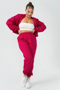 Костюм двойка женский КС-201ФР/ФКС футер 2-х нитка (р-ры: 42-52) фуксия