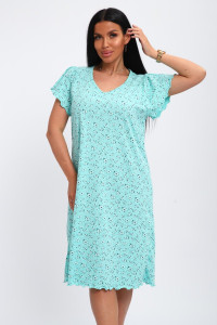 Сорочка женская 01064 кулирка (р-ры: 50-64) бирюзовый