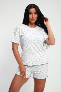 Пижама женская 01062 полиэстер (р-ры: 44-56) черный