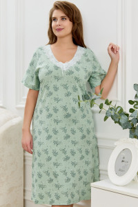 Сорочка женская "Канна-1" кулирка (р-ры: 50-60) зеленый