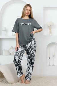 Костюм двойка женский "Улан-2" кулирка (р-ры: 44-54) серый