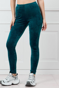 Леггинсы женские "Фемида" велюр стрейч (р-ры: 42-54) зеленый