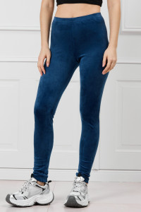Леггинсы женские "Фемида" велюр стрейч (р-ры: 42-54) синий