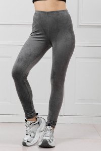 Леггинсы женские "Фемида" велюр стрейч (р-ры: 42-54) серый