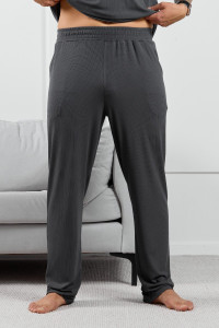 Брюки мужские "Алессандро-3" фактурный трикотаж (р-ры: 48-58) графитовый