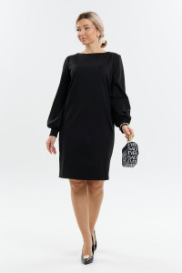 Платье женское П-045 милано (р-ры: 46-56) черный