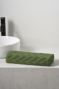 Полотенце махровое "Braid" зеленый