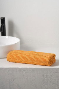 Полотенце махровое "Braid" желто-оранжевый