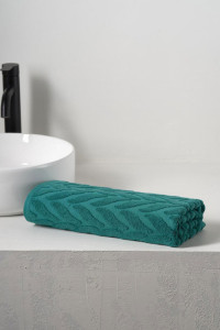 Полотенце махровое "Braid" темно-бирюзовый