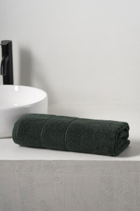 Полотенце махровое "Patterns" темно-зеленый