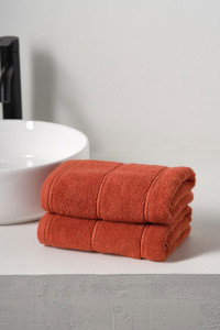 Набор махровых полотенец "Patterns" терракотовый 2 шт.
