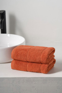 Набор махровых полотенец "Patterns" оранжевый 2 шт.
