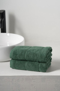 Набор махровых полотенец "Patterns" зеленый 2 шт.