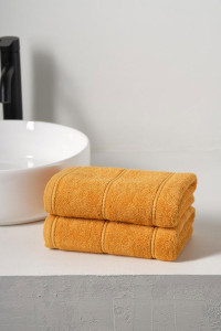 Набор махровых полотенец "Patterns" желто-оранжевый 2 шт.