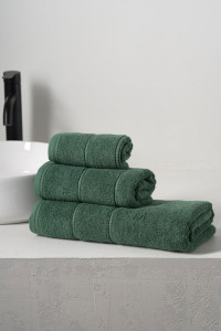 Набор махровых полотенец "Patterns" зеленый 3 шт.