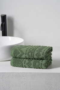 Набор махровых полотенец "Ornaments" зеленый 2 шт.