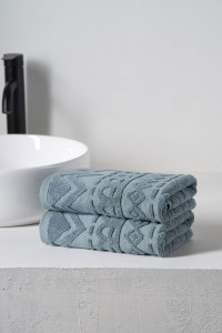 Набор махровых полотенец "Ornaments" серый 2 шт.