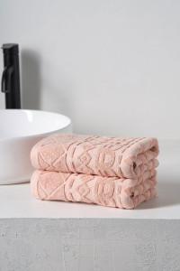 Набор махровых полотенец "Ornaments" персиковый 2 шт.