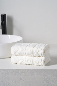 Набор махровых полотенец "Ornaments" белый 2 шт.