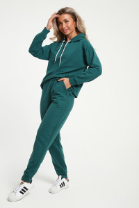 Костюм двойка женский №36852 футер 2-х нитка (последний размер) петроль 44,52