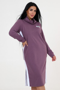 Платье женское №24771 футер 3-х нитка (последний размер) брусничный 52