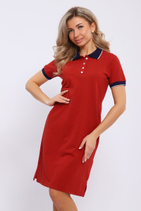 Платье женское №050 пике (последний размер) горчица 48