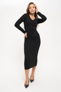 Платье женское №26004 лапша (последний размер) черный 42