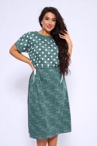 Платье женское №24250 кулирка (последний размер) зеленый 56,60