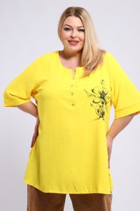 Туника женская №31975 сингапур (последний размер) желтый 60