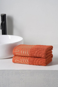 Набор махровых полотенец "Golden Lines" терракотовый 2 шт.