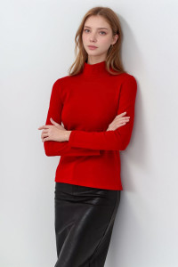 Водолазка женская №14439/2 кашкорсе (последний размер) красный 50,54