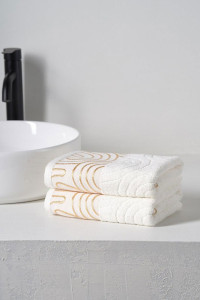 Набор махровых полотенец "Golden Lines" белый 2 шт.