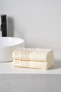 Набор махровых полотенец "Golden Lines" песочный 2 шт.