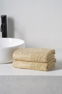 Набор махровых полотенец "Golden Lines" бежевый 2 шт.