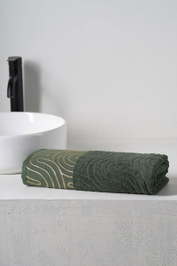 Полотенце махровое "Golden Lines" милитари