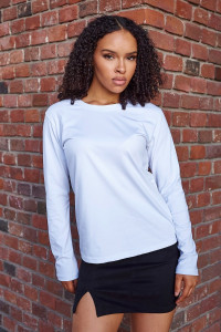 Лонгслив женский №057523 "База" кулирка пенье компакт (р-ры: 46-64) белый